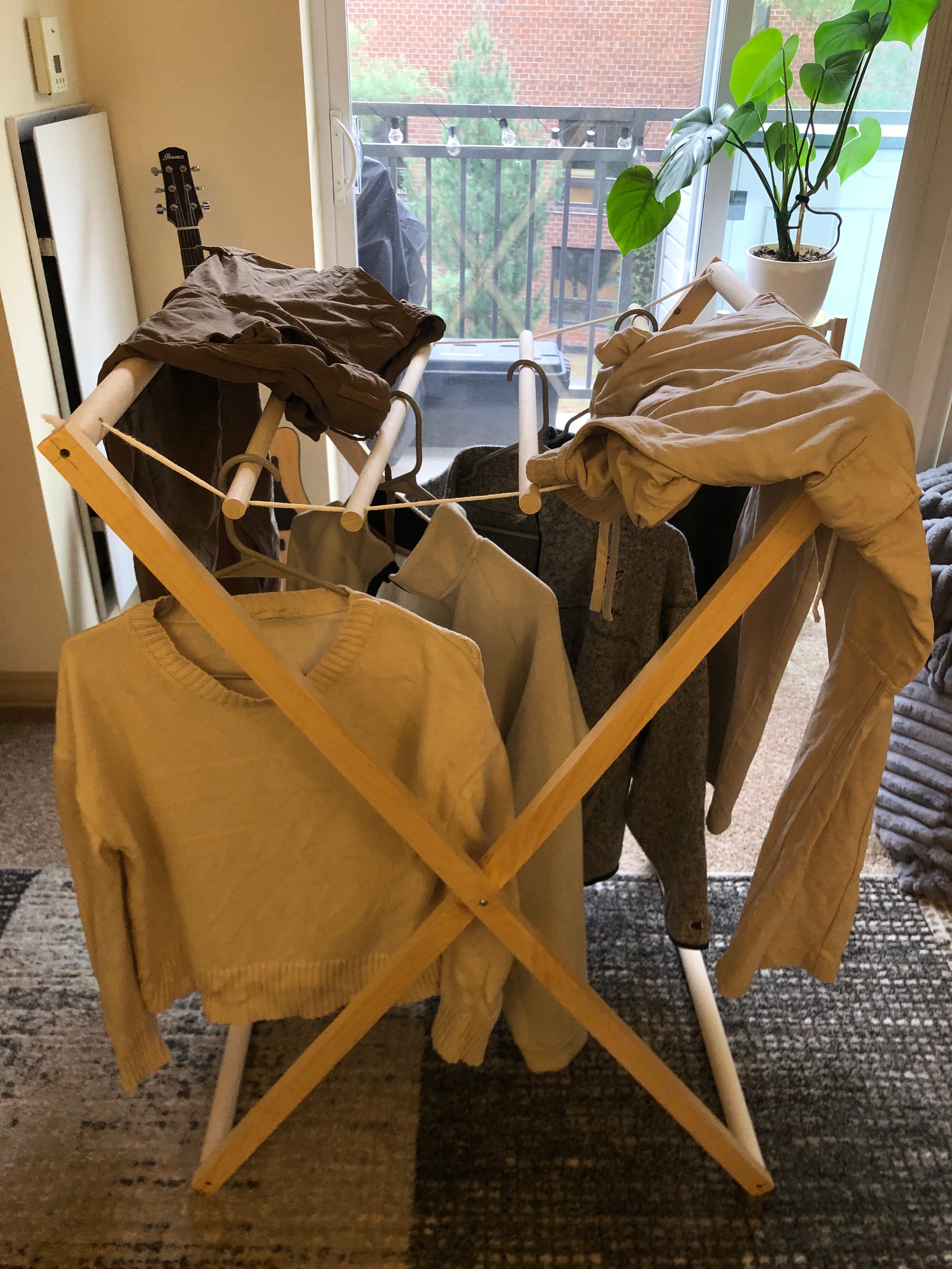 Wooden laundry hanger